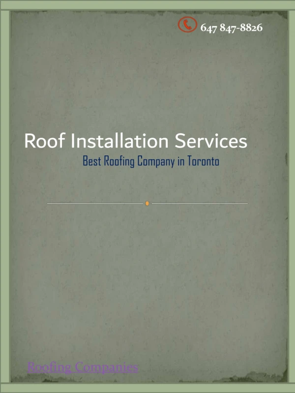 Best Roof Repair Services Contractor