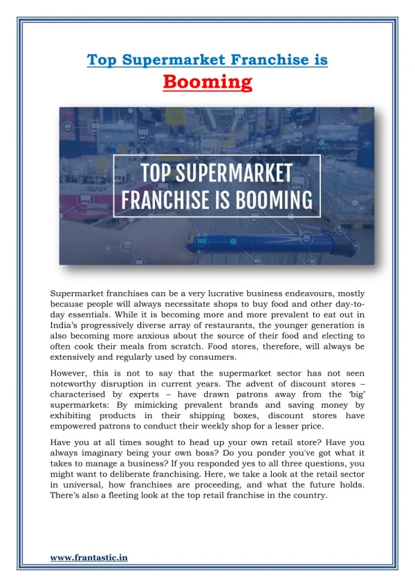Top Supermarket Franchise is Booming