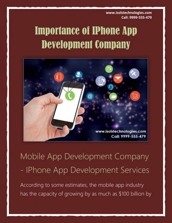 Importance of IPhone App Development Company