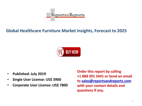 Healthcare Furniture Market 2019 Opportunities, Size, Cost, Service Provider, Segmentation Analysis Report