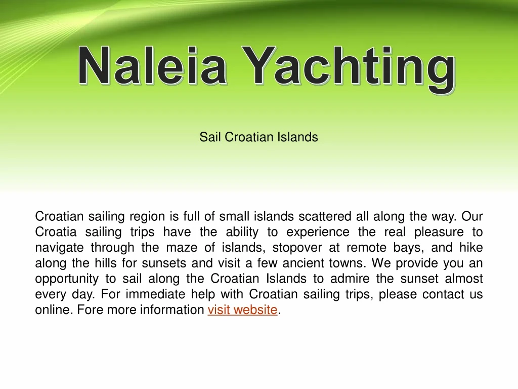 sail croatian islands