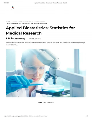 Applied Biostatistics_ Statistics for Medical Research - Edukite - slide 1