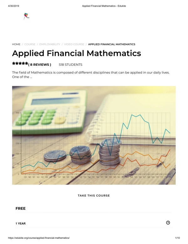 Applied Financial Mathematics - Edukite
