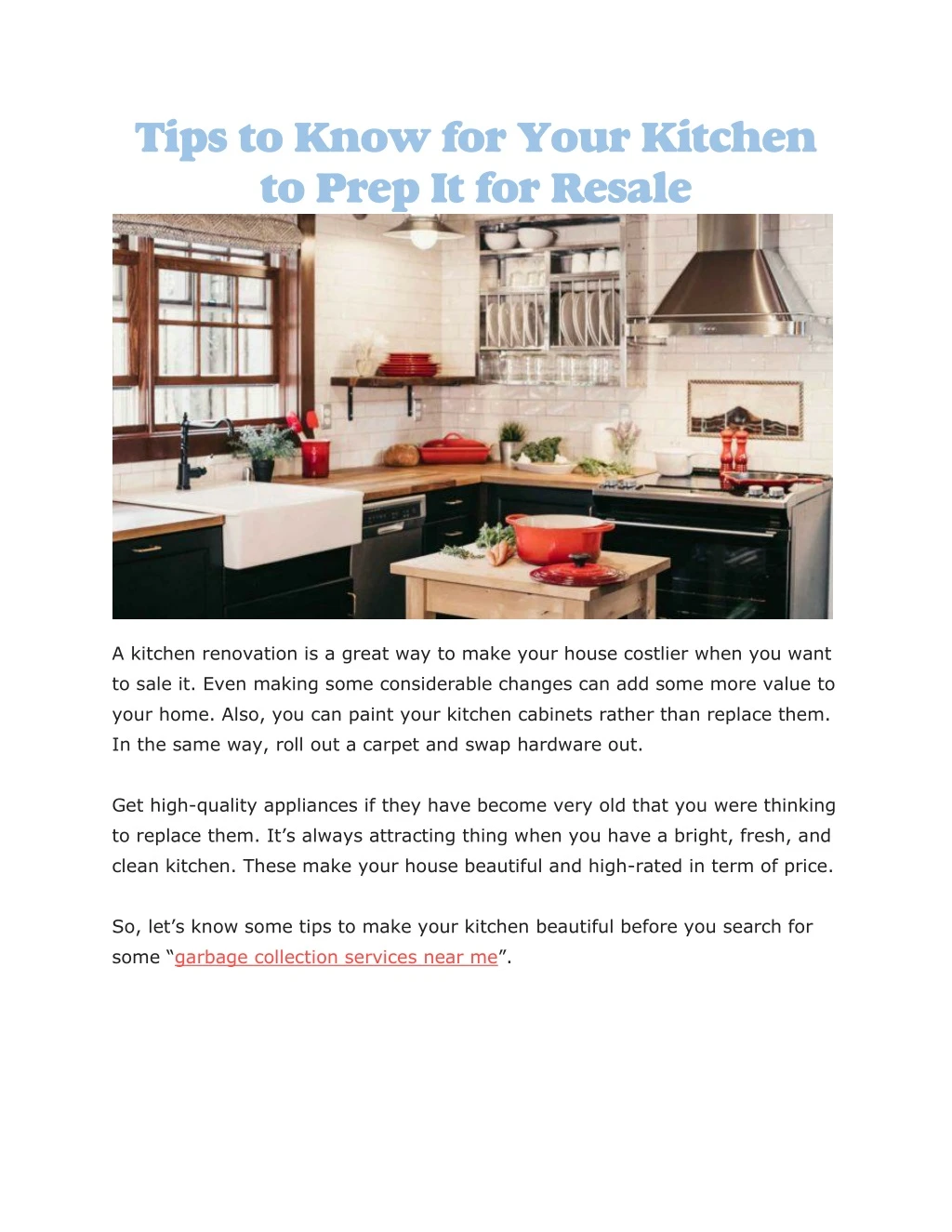 tips to know for your kitchen to prep