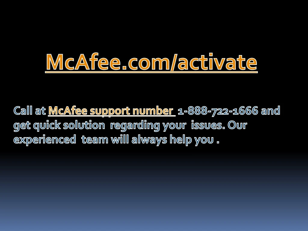 mcafee com activate call at mcafee support number