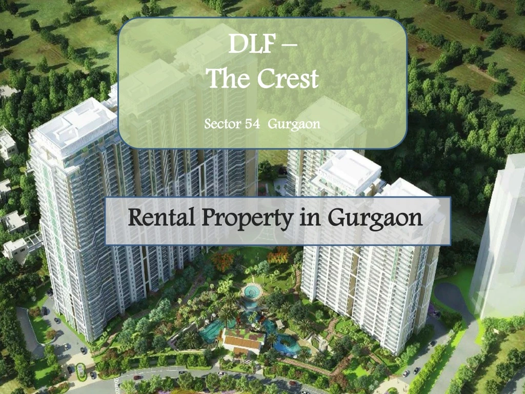 dlf the crest sector 54 gurgaon