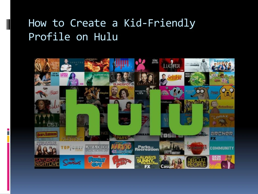 how to create a kid friendly profile on hulu