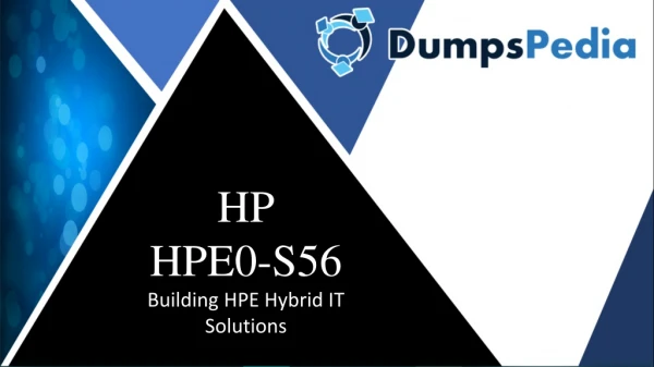 HPE0-S56 Dumps Questions