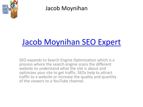 Jacob Moynihan SEO Consultant