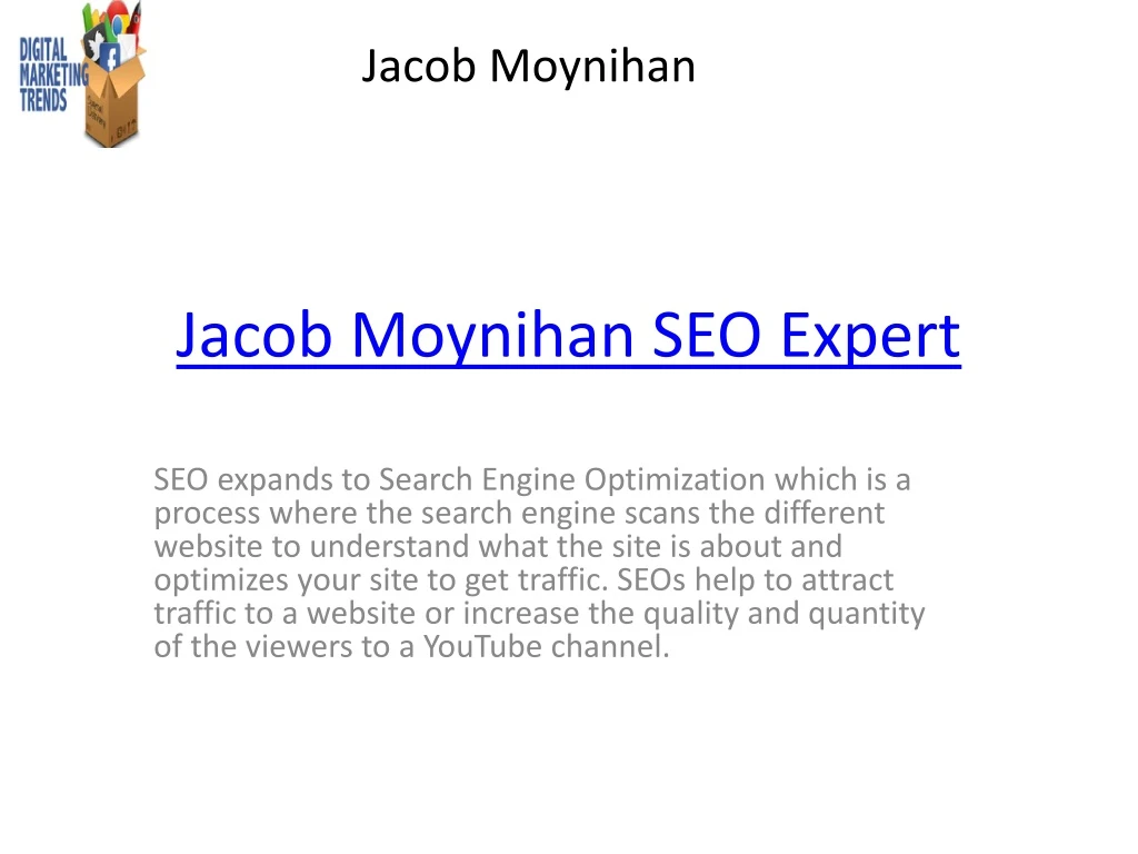 jacob moynihan seo expert