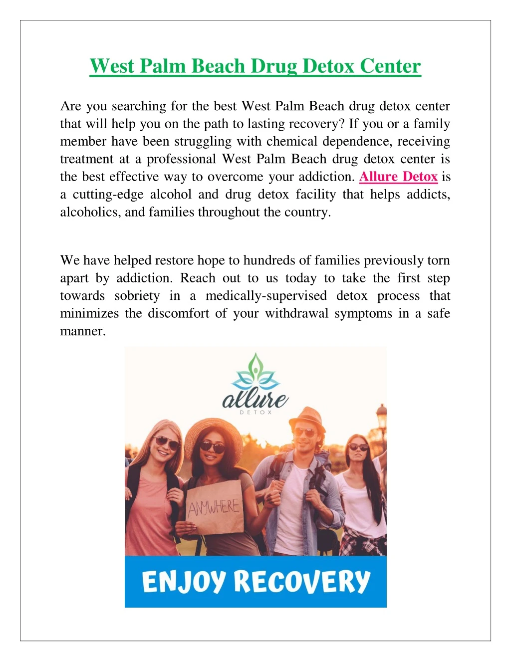 west palm beach drug detox center