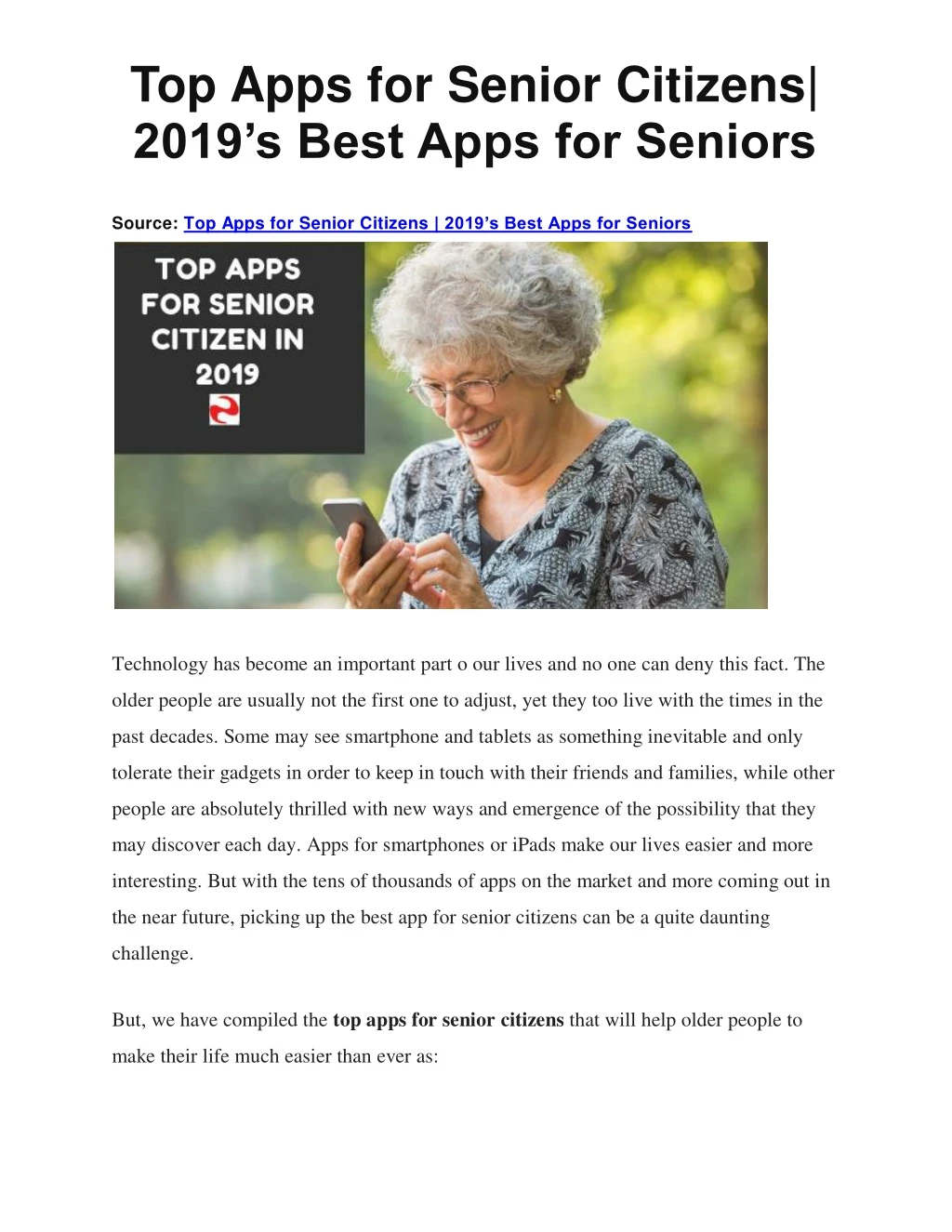 top apps for senior citizens 2019 s best apps