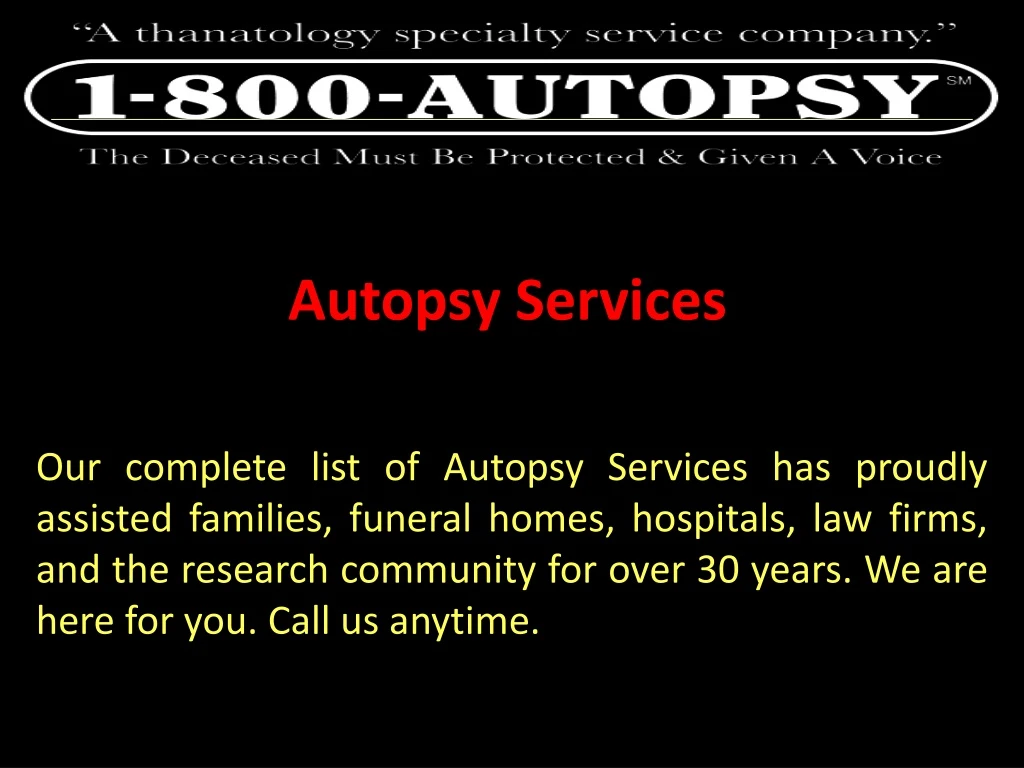 autopsy services