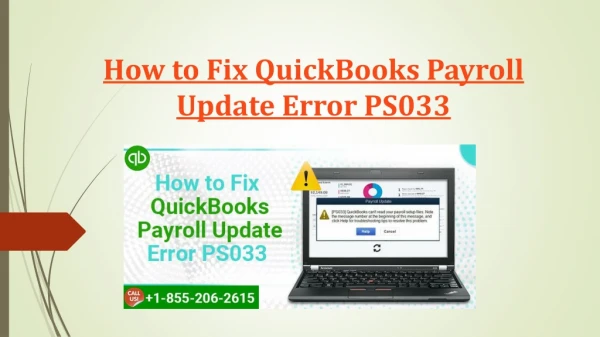 Fix QuickBooks Payroll Update Error PS033