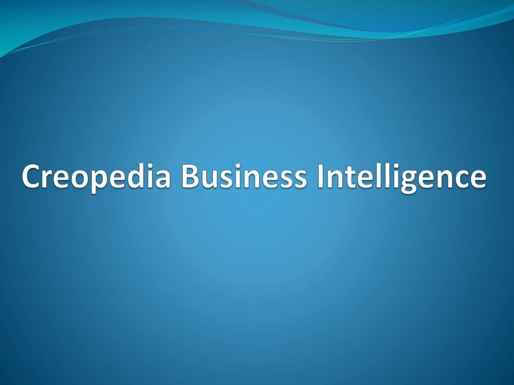 creopedia business intelligence