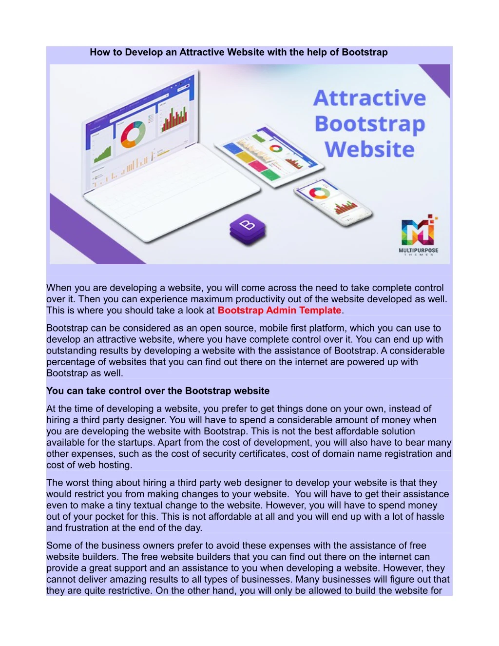 how to develop an attractive website with