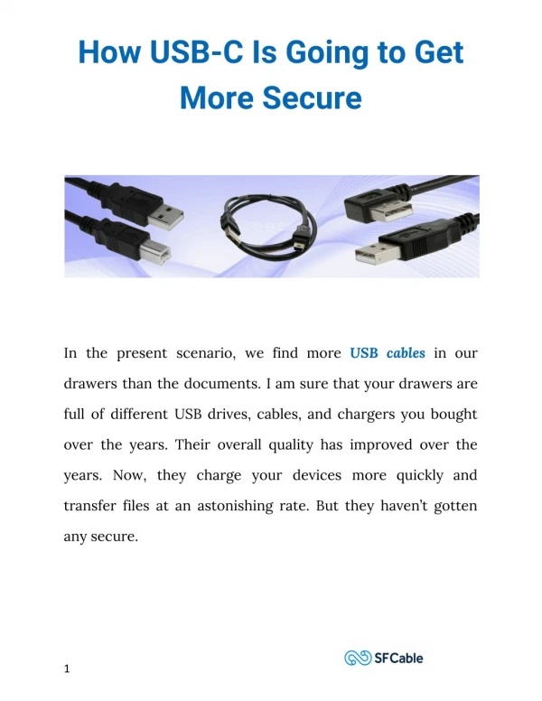 How USB-C Is Going to Get More Secure