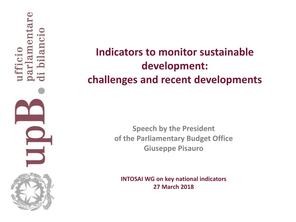 indicators to monitor sustainable development challenges and recent developments