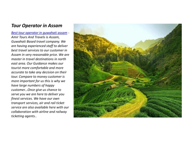 Assam Adventure Tour Package