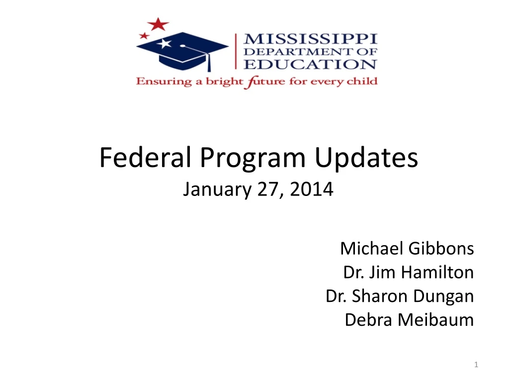 federal program updates january 27 2014