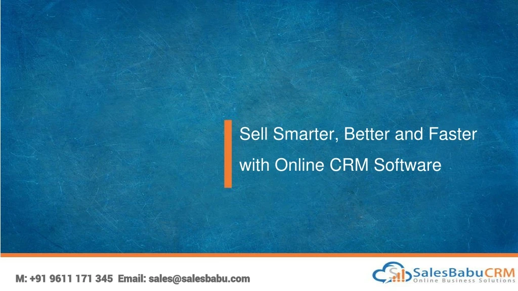 sell smarter better and faster with online