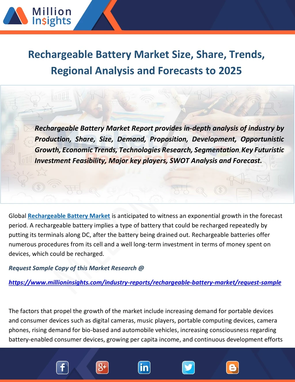 rechargeable battery market size share trends