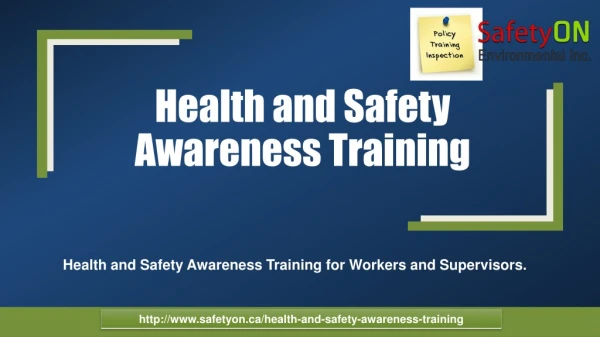 Canada best health and safety consultants – SafetyOn awareness training