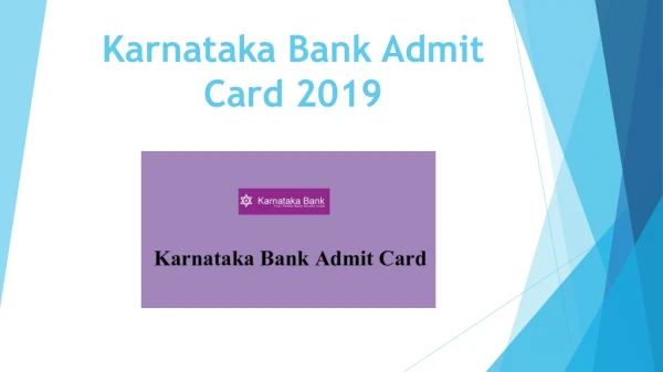 Karnataka Bank Admit Card 2019: Download KBL Bank Clerk Call Letter