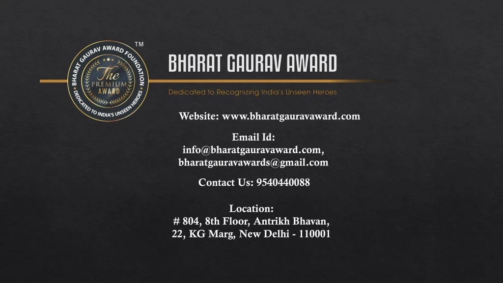 website www bharatgauravaward com