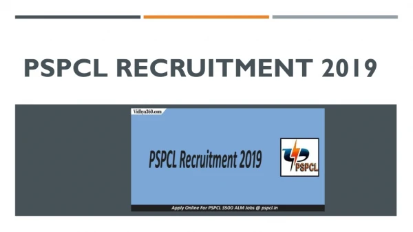 PSPCL Recruitment 2019 - Online Registrations For 3,500 ALM Posts