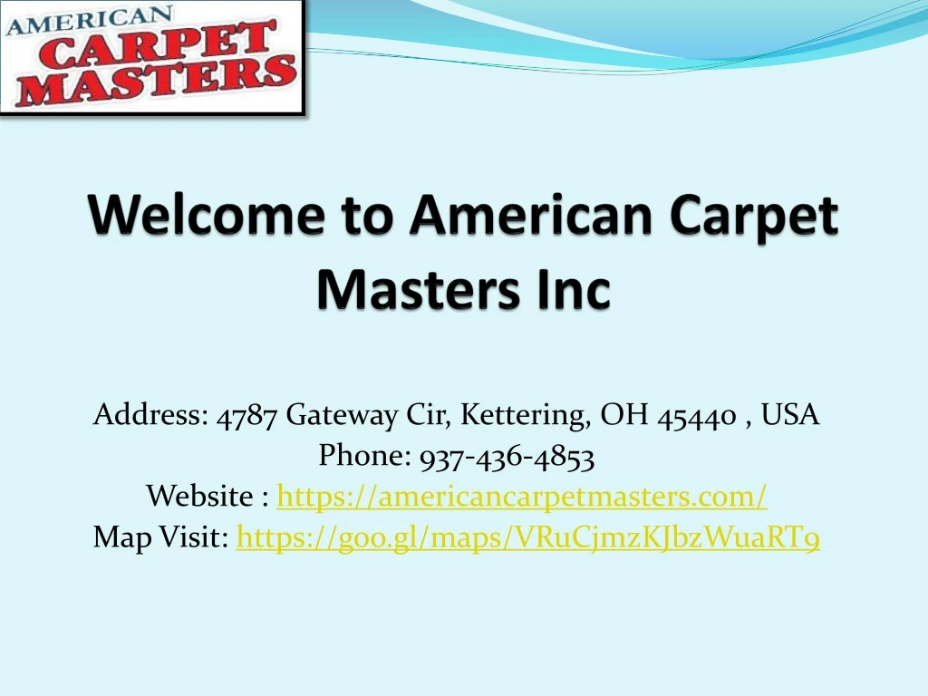 welcome to american carpet masters inc