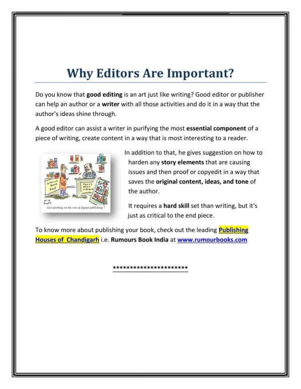 Reasons Why Editors Reject Manuscripts