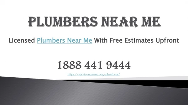Licensed Plumbers Near Me with Free Estimates Upfront