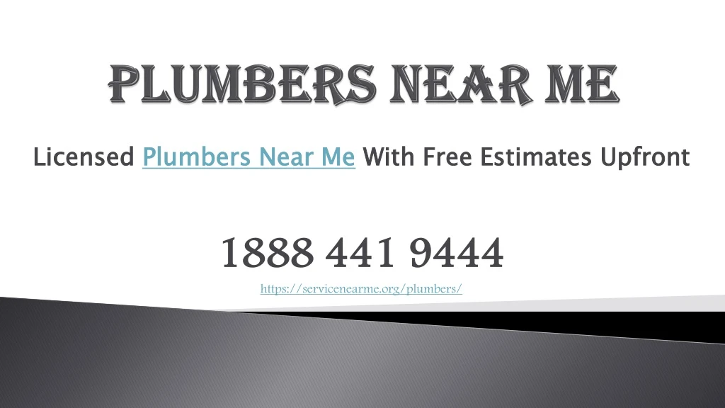 plumbers near me