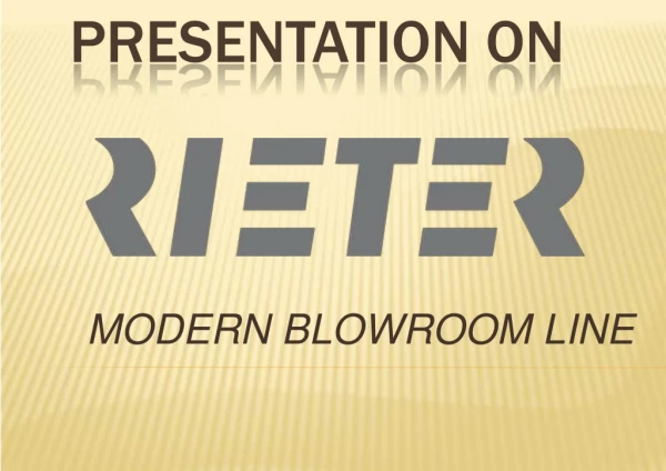 Rieter modern blow room line