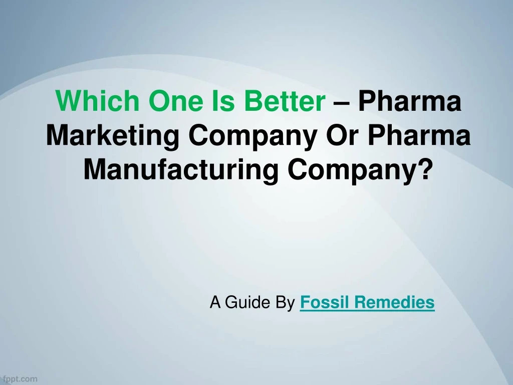 which one is better pharma marketing company