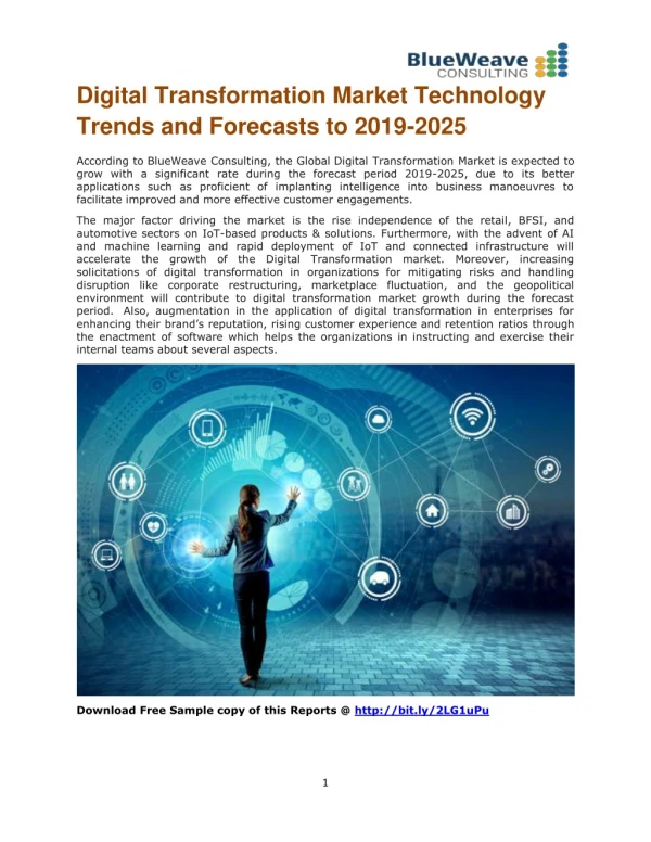 Digital Transformation Market Technology Trends and Forecasts to 2019-2025