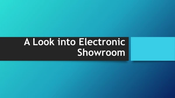 Electronic Showroom