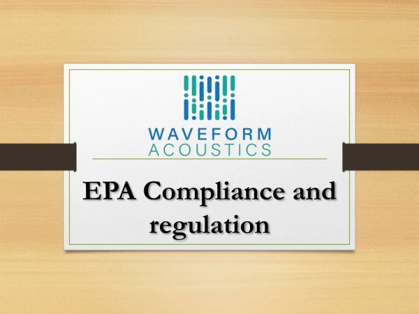 EPA Compliance and regulation