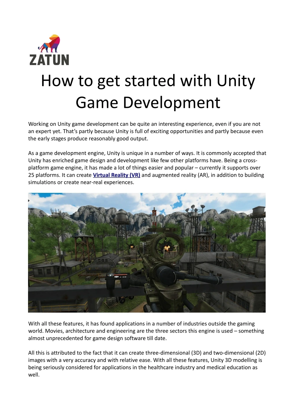 how to get started with unity game development