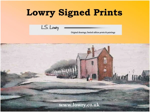 Lowry Signed Prints on Sale
