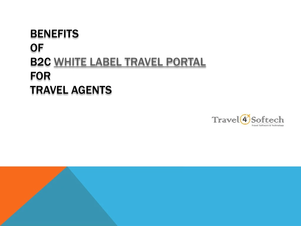 benefits of b2c white label travel portal for travel agents