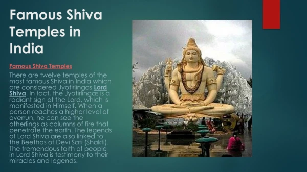 Famous Shiva Temples in India