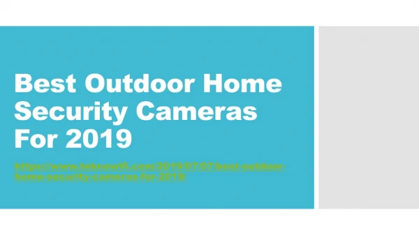 Best Outdoor Home Security Cameras For 2019