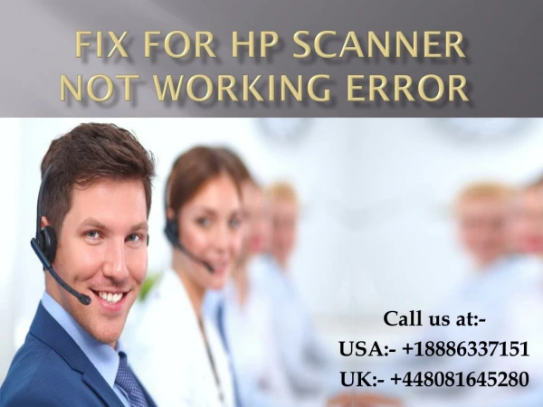 Steps to Fix HP Scanner Not Working Error