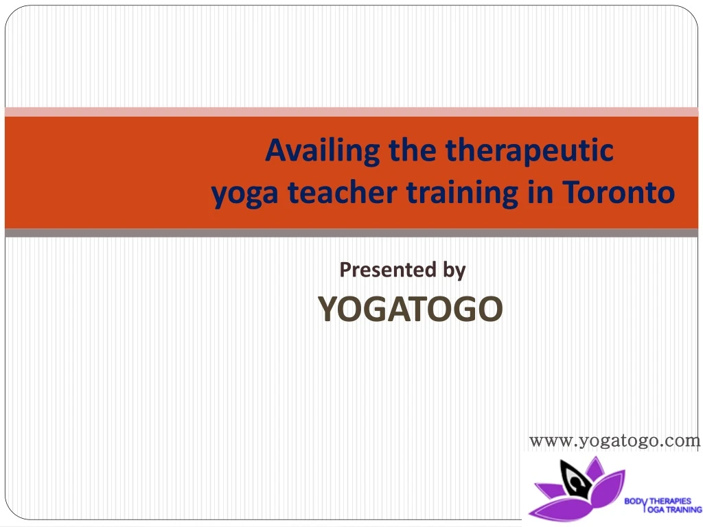 availing the therapeutic yoga teacher training