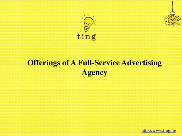 Offerings of A Full-Service Advertising Agency