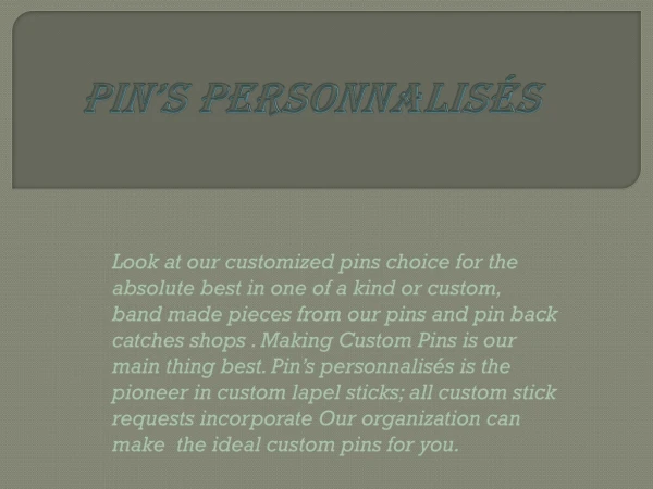 Pin’s personalized