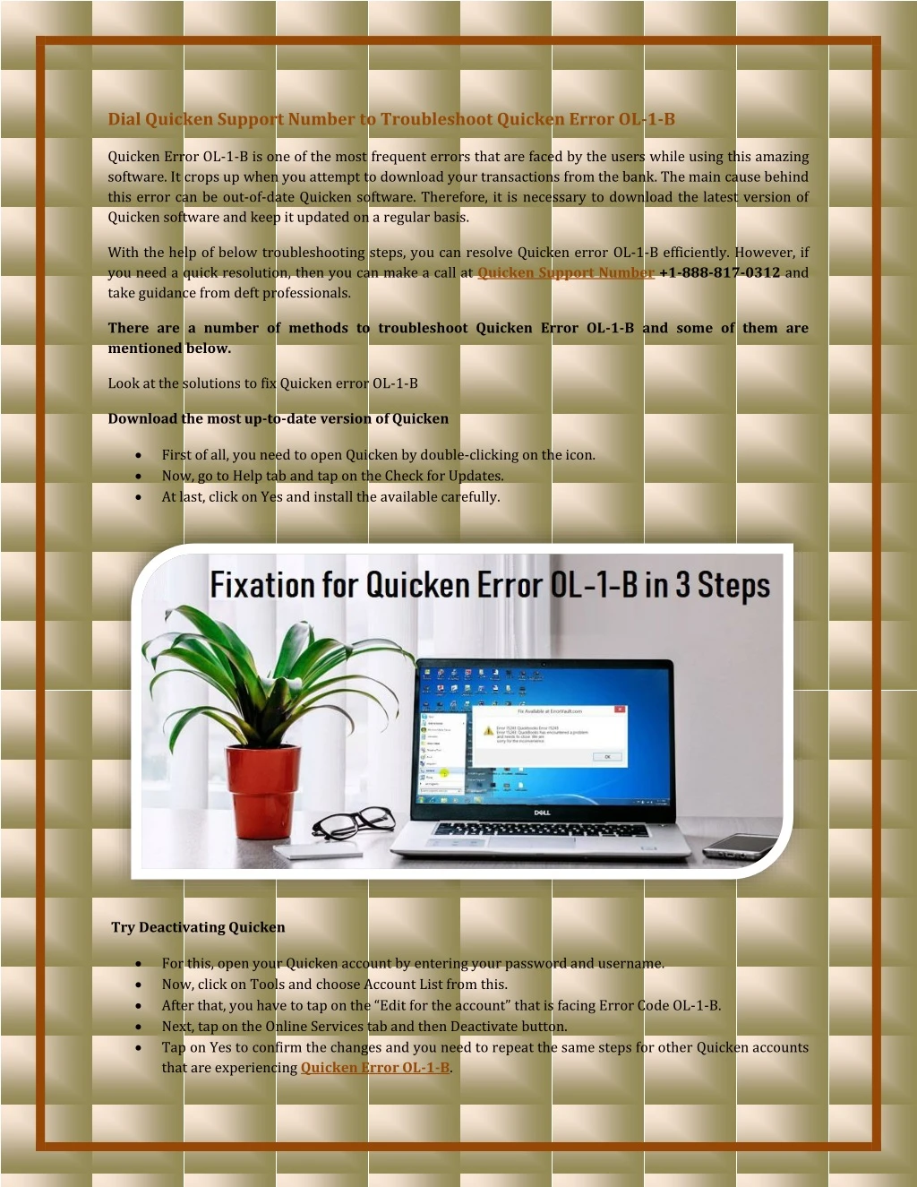 PPT - Troubleshoot Quicken Error OL-1-B PowerPoint Presentation, Free ...