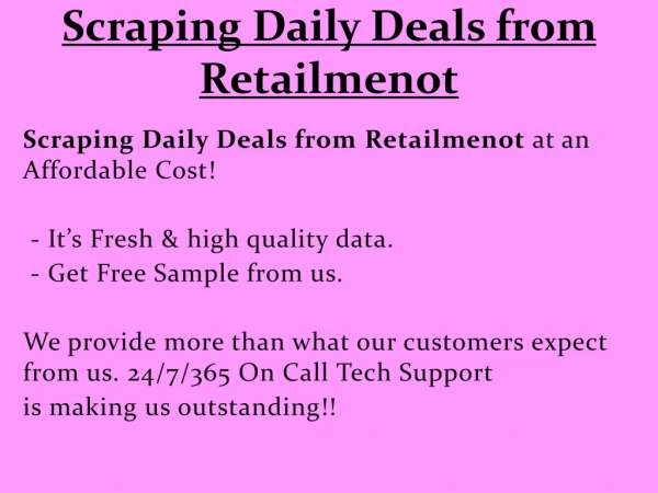 Scraping Daily Deals from Retailmenot